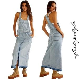 Free People Holly Overall Skirtall Jumper Dress size Small
